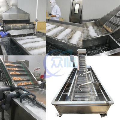 İyi bir fiyat. Karides buharı blanching su dolaşımı soğutma makinesi Isıtılmış karides su soğutma makinesi çevrimiçi