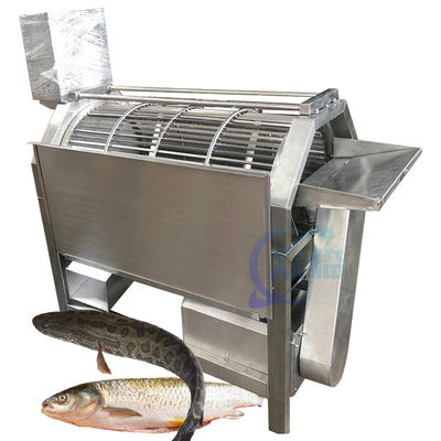 Rotary Drum Fish Scaling Machine 2200W Restoranlar için 500-600kg/H