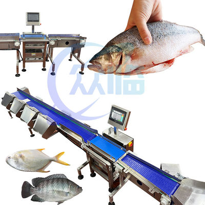 Ticari balık ölçüm makinesi tek ağırlık aralığı 1g-3g Pangasius sınıflandırması