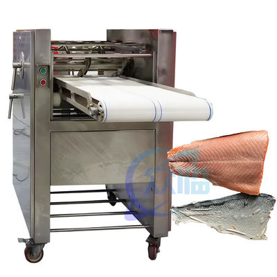 İyi bir fiyat. 40-60pcs / dak Yüksek Verimli Somon Soyma Makinesi 0.75KW Somon Derisi Makinesi çevrimiçi
