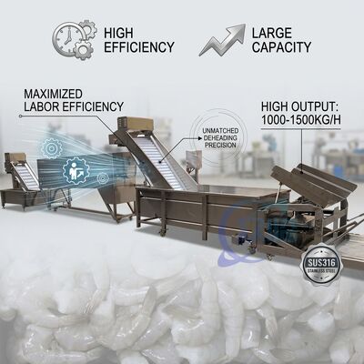 İyi bir fiyat. Multifunctional Seafood Processing Plant Equipment Food Grade SUS304 1200-1800KG 15KW 60Hz çevrimiçi