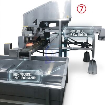 İyi bir fiyat. Gıda İşleme Fabrikası İçin Hijyenik SUS304 800-1000KG 9.0KW 220V Dayanıklı Karides İşleme Makinesi çevrimiçi