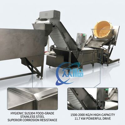 İyi bir fiyat. Büyük Ölçekli Karides Ayıklama Makinesi SUS304 500-800KG 2.2KW 380V Catering Fabrikası İçin çevrimiçi