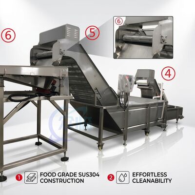 İyi bir fiyat. Sağlam Karides İşleme Makinesi Sağlıklı SUS304 1000-1500KG 5.5KW 220V Dondurulmuş Gıda Fabrikası için çevrimiçi